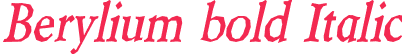 Berylium bold Italic